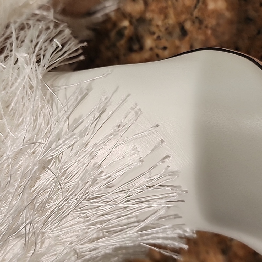 NIB Jimmy Choo White Magalie 100 Fringed Leather High Block Heel Boots - SZ 40.5 - Picture 14 of 17
